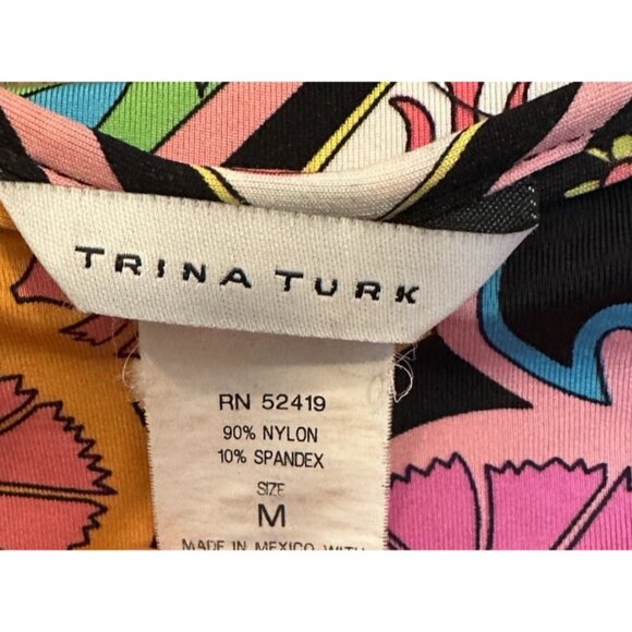 Trina Turk Cover Up Tunic sz M Medium Summer Multicolor Dress - Picture 3 of 3